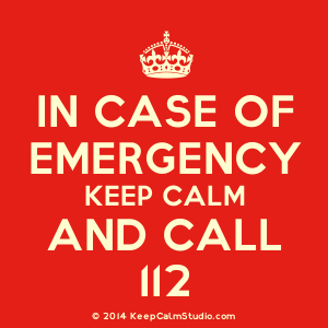 Keep calm and call 112